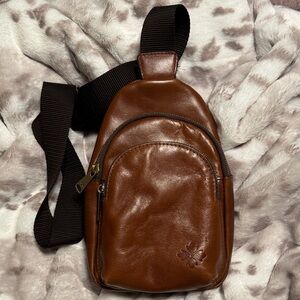 Patricia Nash Brown Leather Crossbody Bag